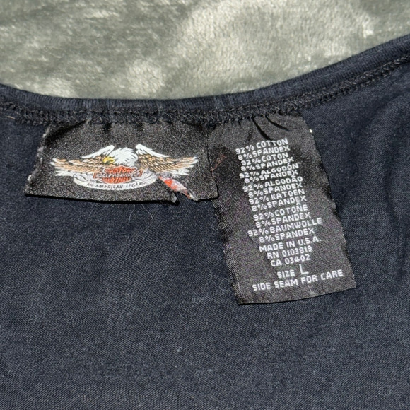 Harley-Davidson Performance Racing Y2K Tank Top Women's Large Black Sleeveless - Picture 4 of 7